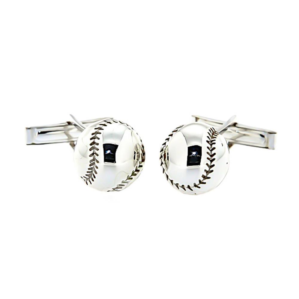 925 Silver Baseball Shirt Cufflinks - Handmade - SATURNO