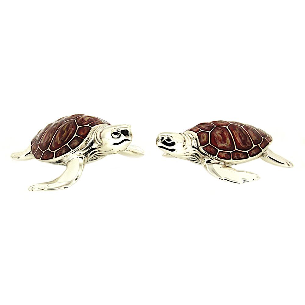 Pair of enameled turtles ornament Saturno ST198 - SATURNO