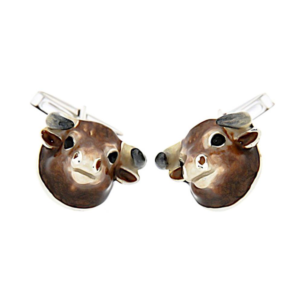 Bull cufflinks 925 silver - Italian craftsmanship - SATURNO