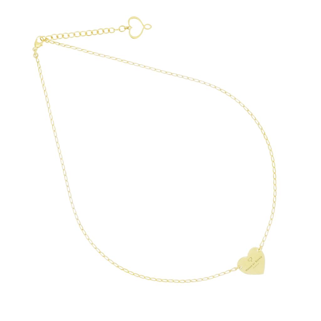 Maman et Sophie GCARC2 logo heart plate necklace - MAMAN ET SOPHIE