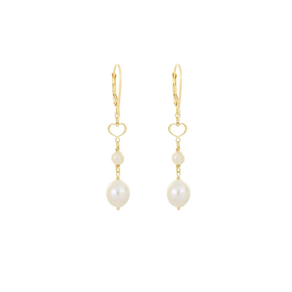 Maman et Sophie OROND1P2MS pearl pendant earrings (pair) - MAMAN ET SOPHIE