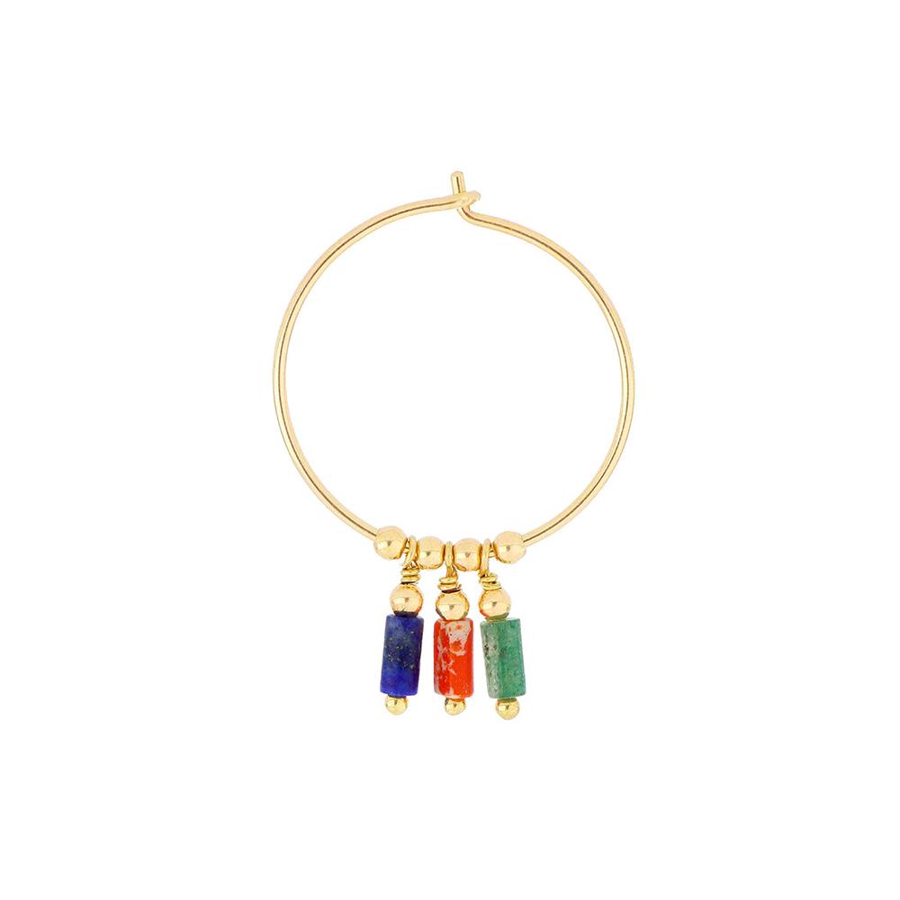 Mia Africa Multicolor Medium Hoop Earring - MAMAN ET SOPHIE