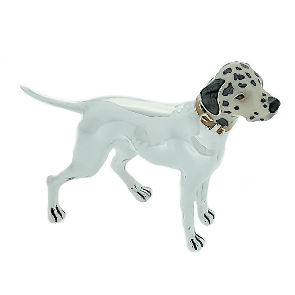 Dalmatian with enameled head silver ornament Saturno ST166 - SATURNO