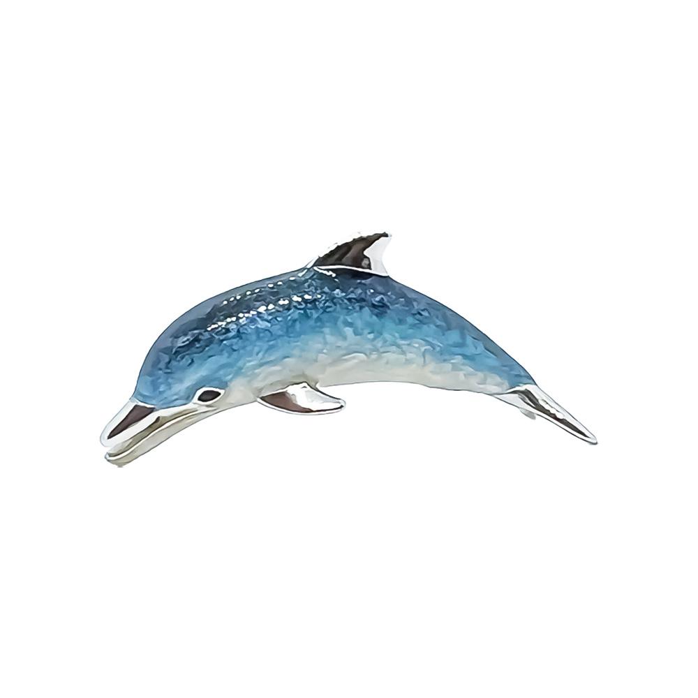 Small enamel dolphin silver ornament Saturno ST158-3 - SATURNO