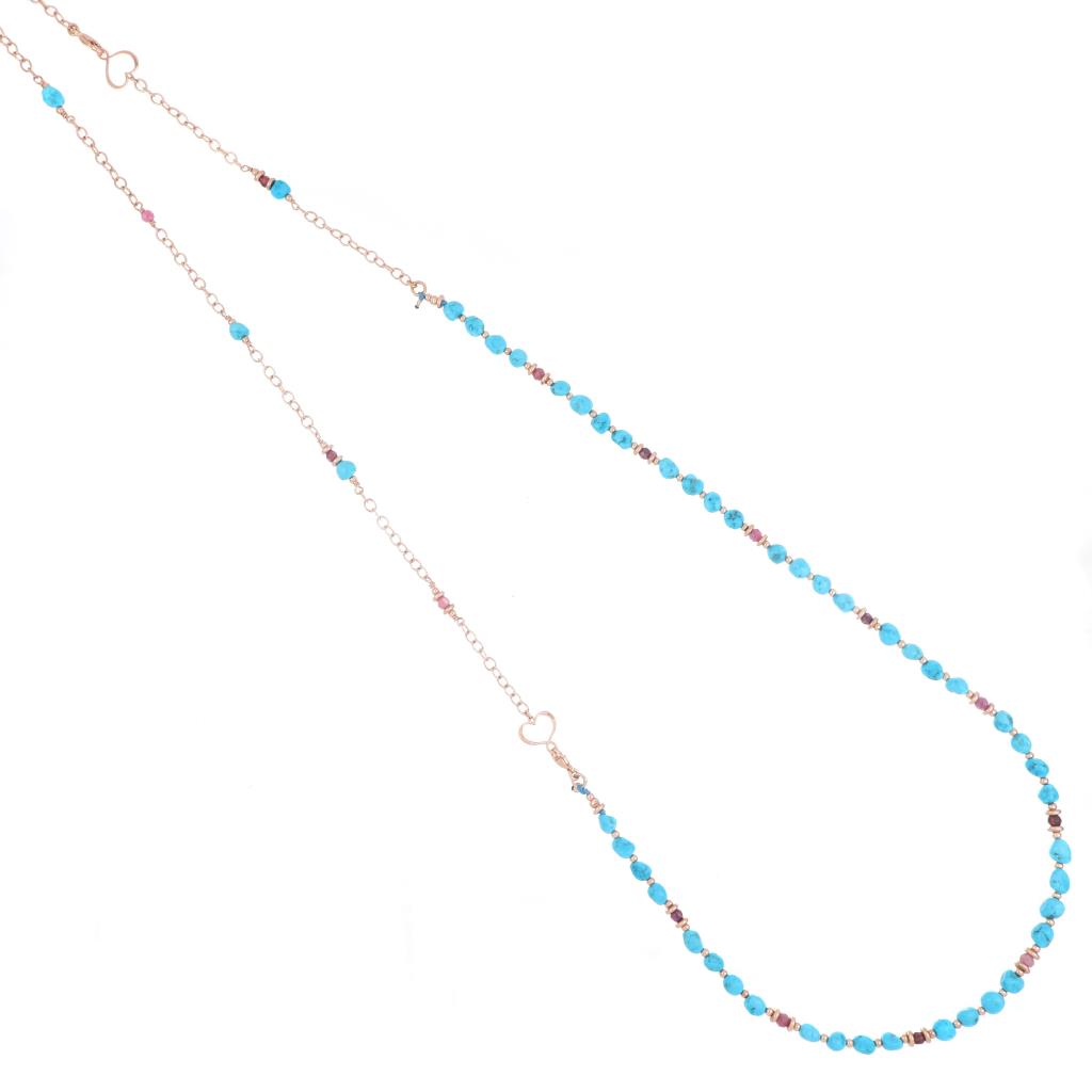 Double turquoise necklace Maman et Sophie CLTUR1 - MAMAN ET SOPHIE