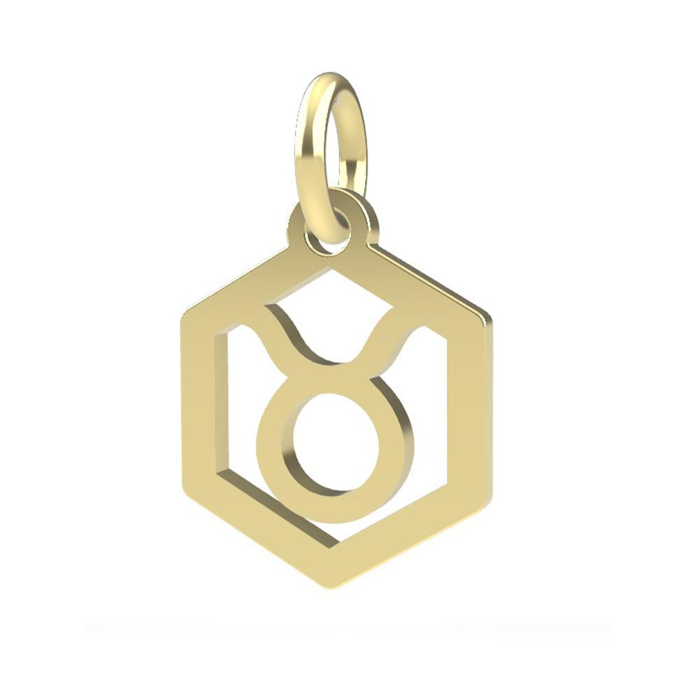 Taurus Zodiac pendant in 18kt yellow gold - DEDIE