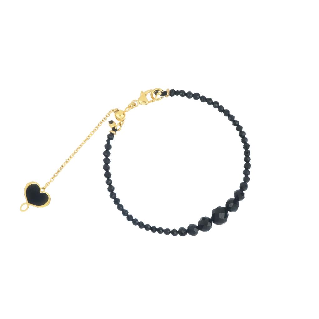 Maman et Sophie scaled black spinel wave bracelet BPOND2F - MAMAN ET SOPHIE