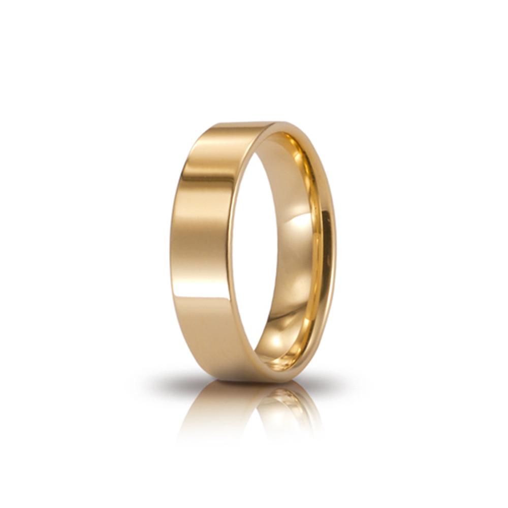 Wedding ring Circles of Light mm.5.0 in yellow gold - UNOAERRE