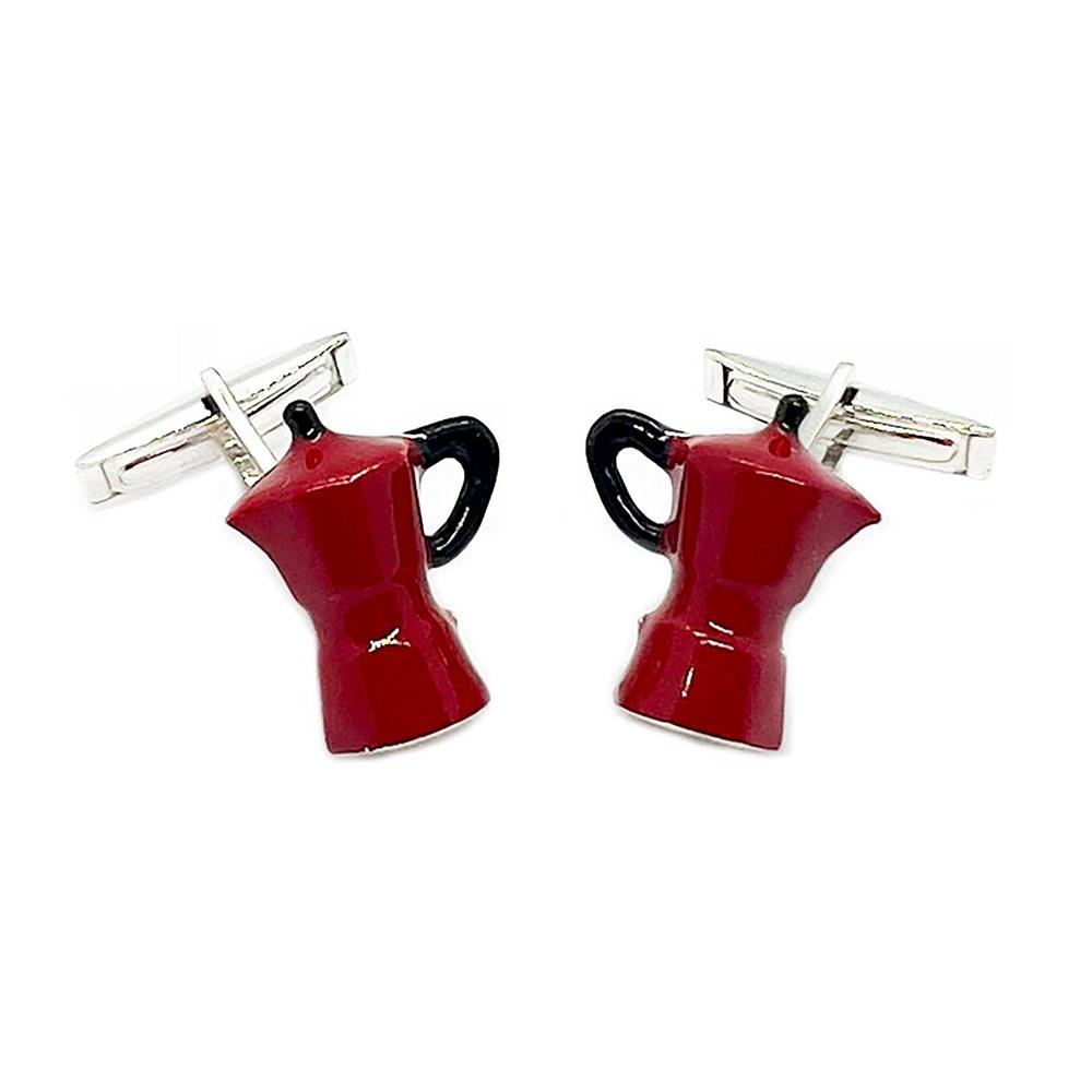 Moka cufflinks in 925 silver - handmade - SATURNO