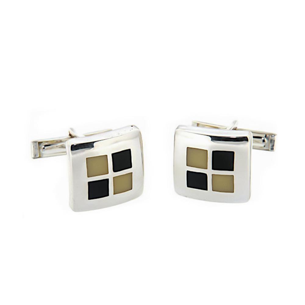 925 silver cufflinks - Italian craftsmanship - SATURNO