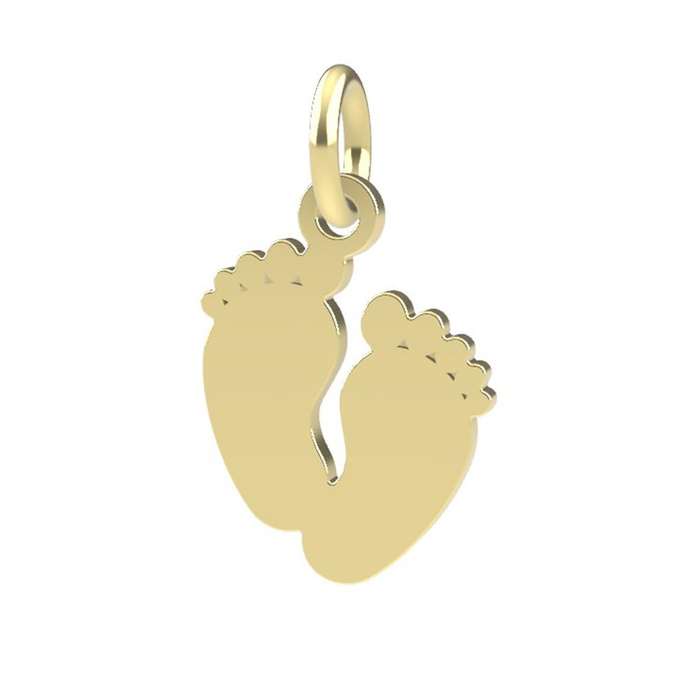 18kt yellow gold Feet pendant - DEDIE