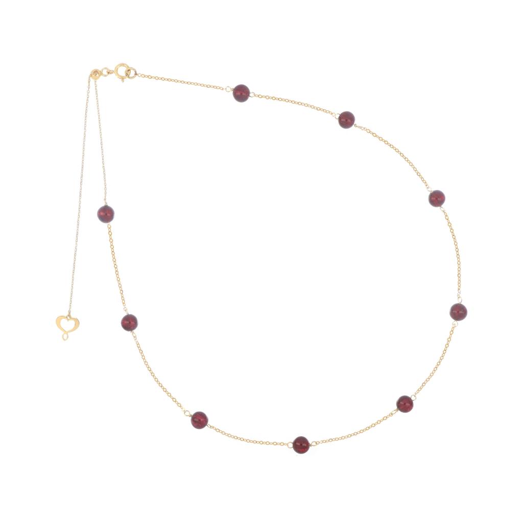 Maman et Sophie GHPTAGR 9 Ball Red Garnet Choker - MAMAN ET SOPHIE