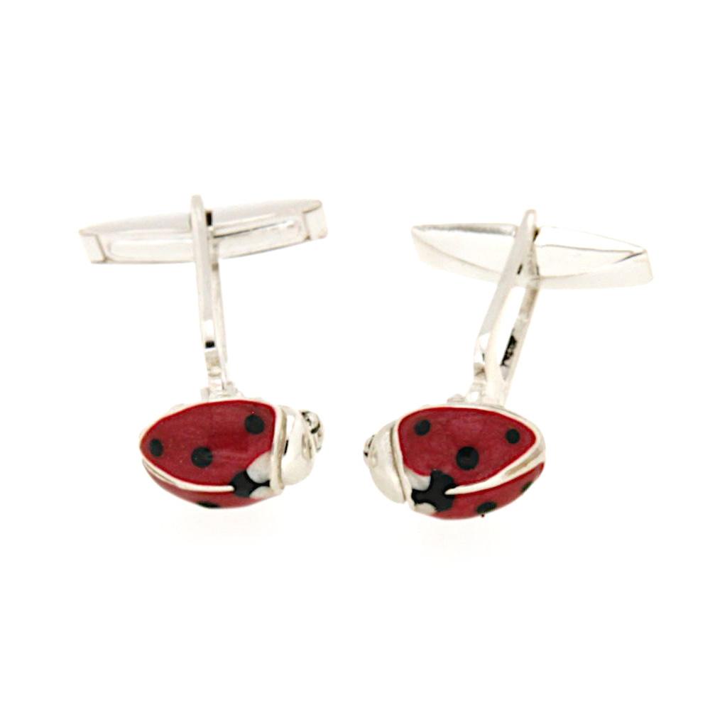 Ladybug Cufflinks 925 Silver - Italian Craftsmanship - SATURNO