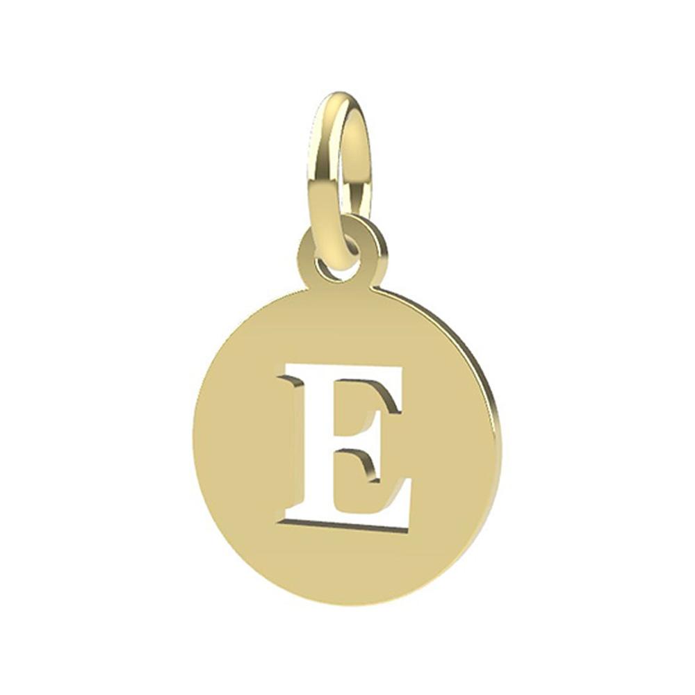 18kt yellow gold Letter E pendant - DEDIE