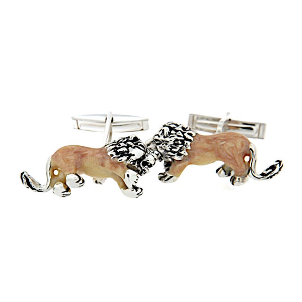 925 Silver Lion Cufflinks - Handmade - SATURNO