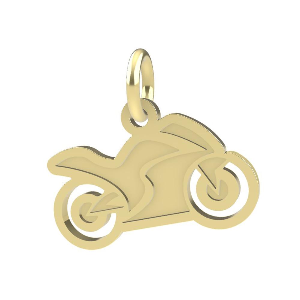 18kt yellow gold Motorcycle pendant - DEDIE