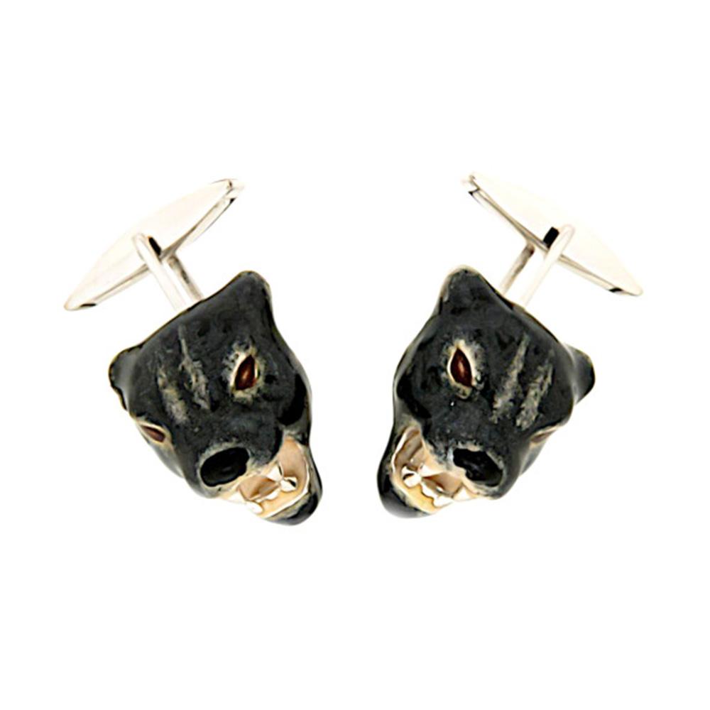 Panther Cufflinks in 925 Silver - Handmade - SATURNO