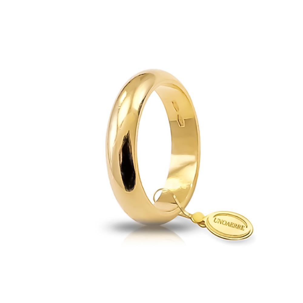 Classic Wedding Ring gr.10 in yellow gold - UNOAERRE