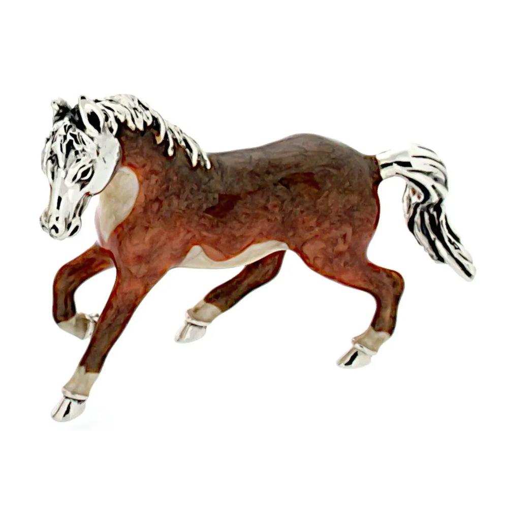 Enamel horse silver ornament Saturno ST110-1 - SATURNO