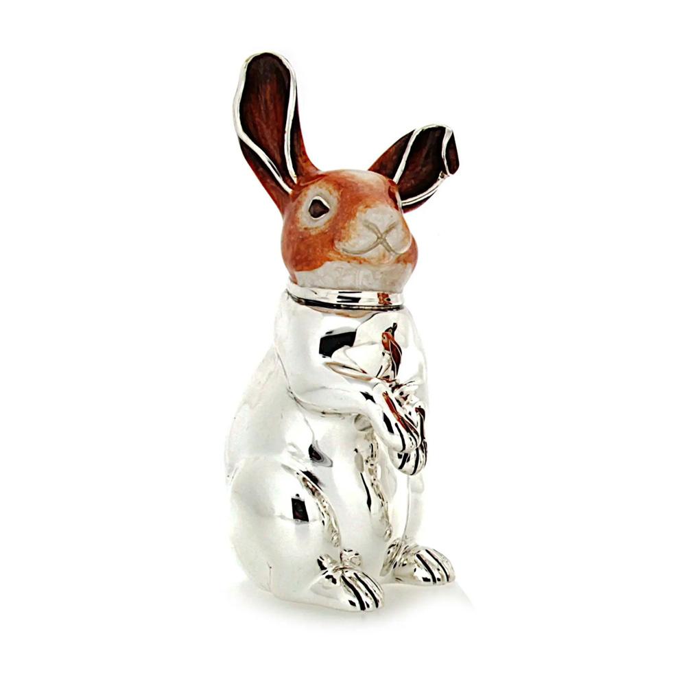 Enamelled Large Rabbit silver ornament Saturno ST131-1 - SATURNO