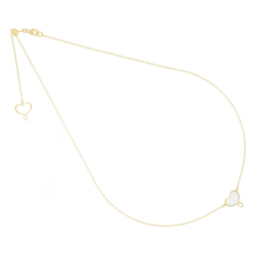 White mother of pearl heart necklace Maman et Sophie GHMESMPB - MAMAN ET SOPHIE