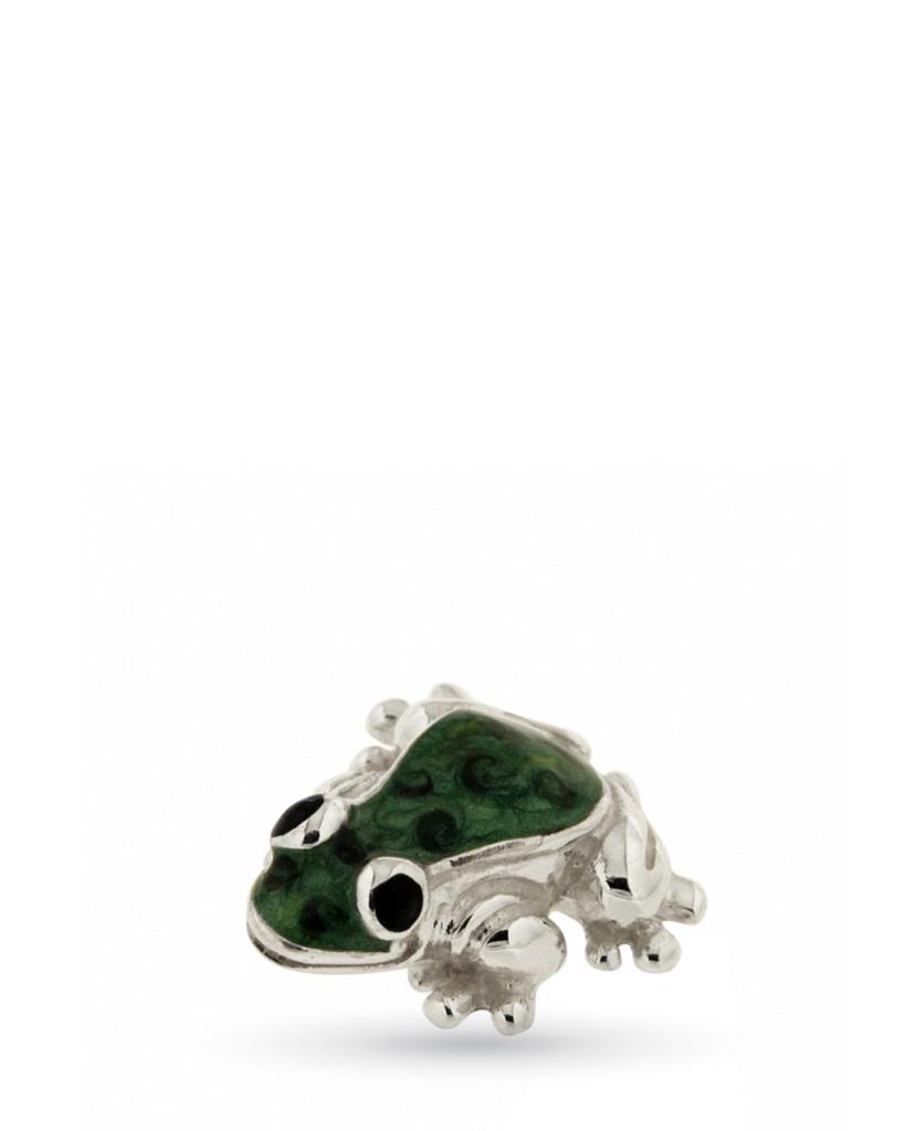 Frog ornament in silver with enamel Mini size - SATURNO