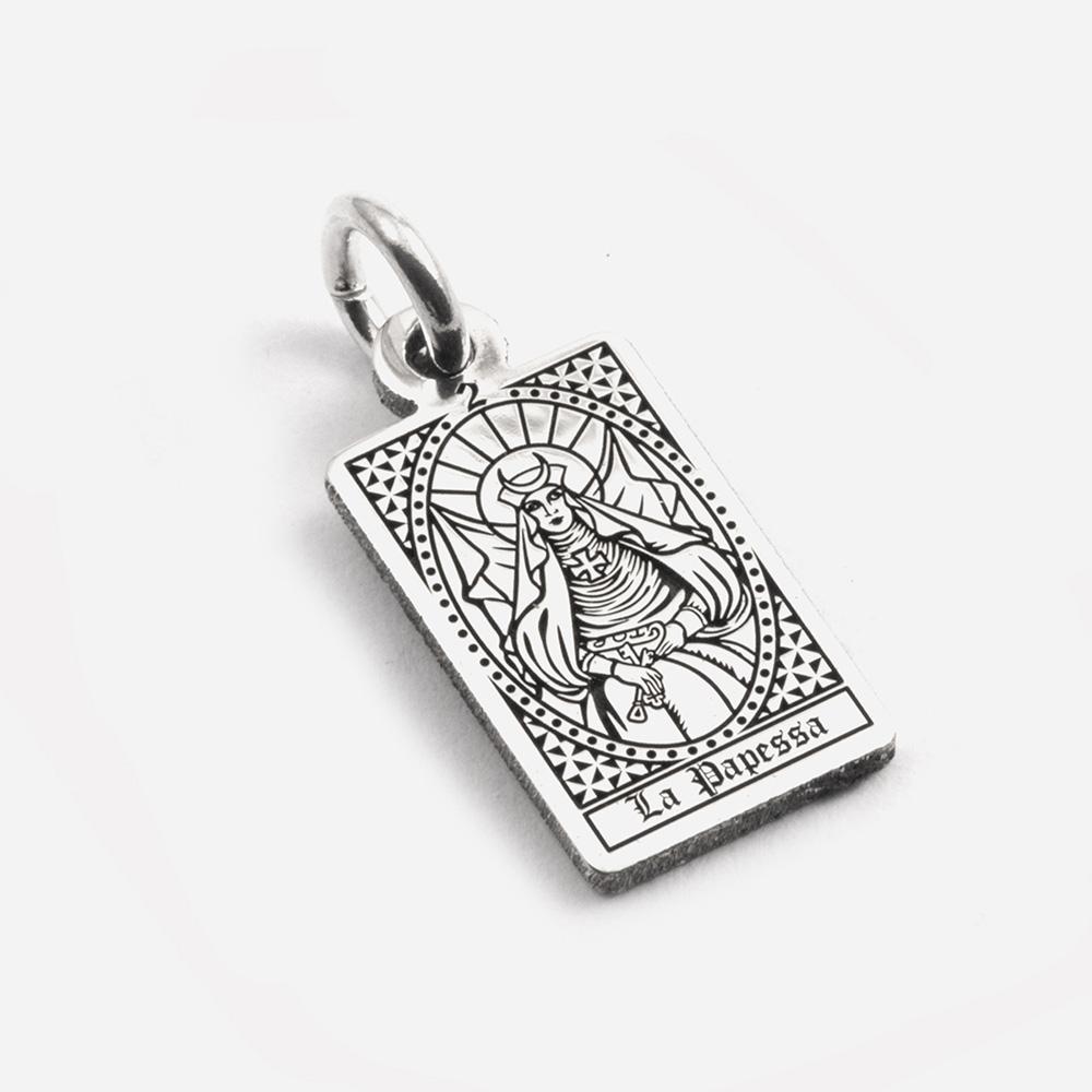 Tarot Card Pendant The Popess in 925 Silver - NOVE25