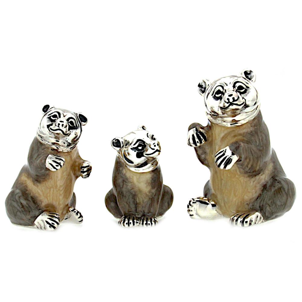 Family of 3 enamel bears ornament Saturno ST220 - SATURNO