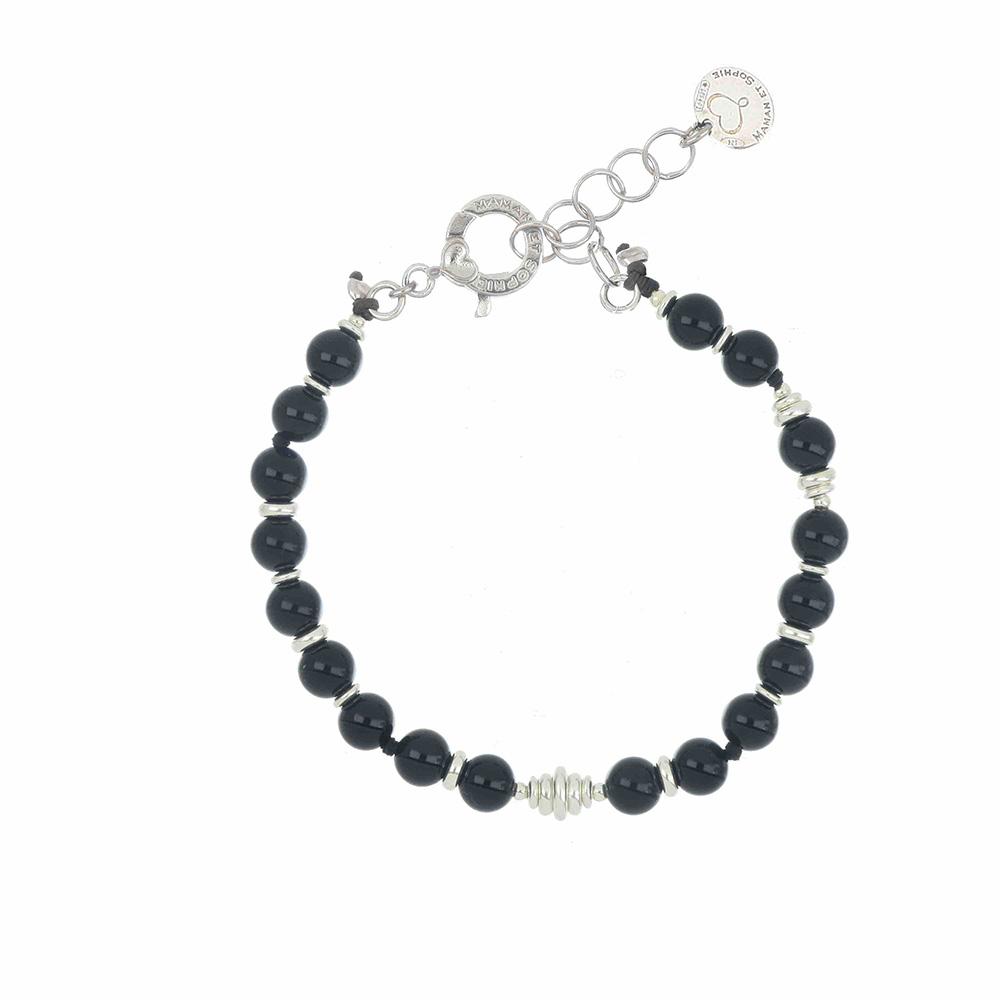 Tancredi Black Agate Maman et Sophie Bracelet BRTAN2AG - MAMAN ET SOPHIE