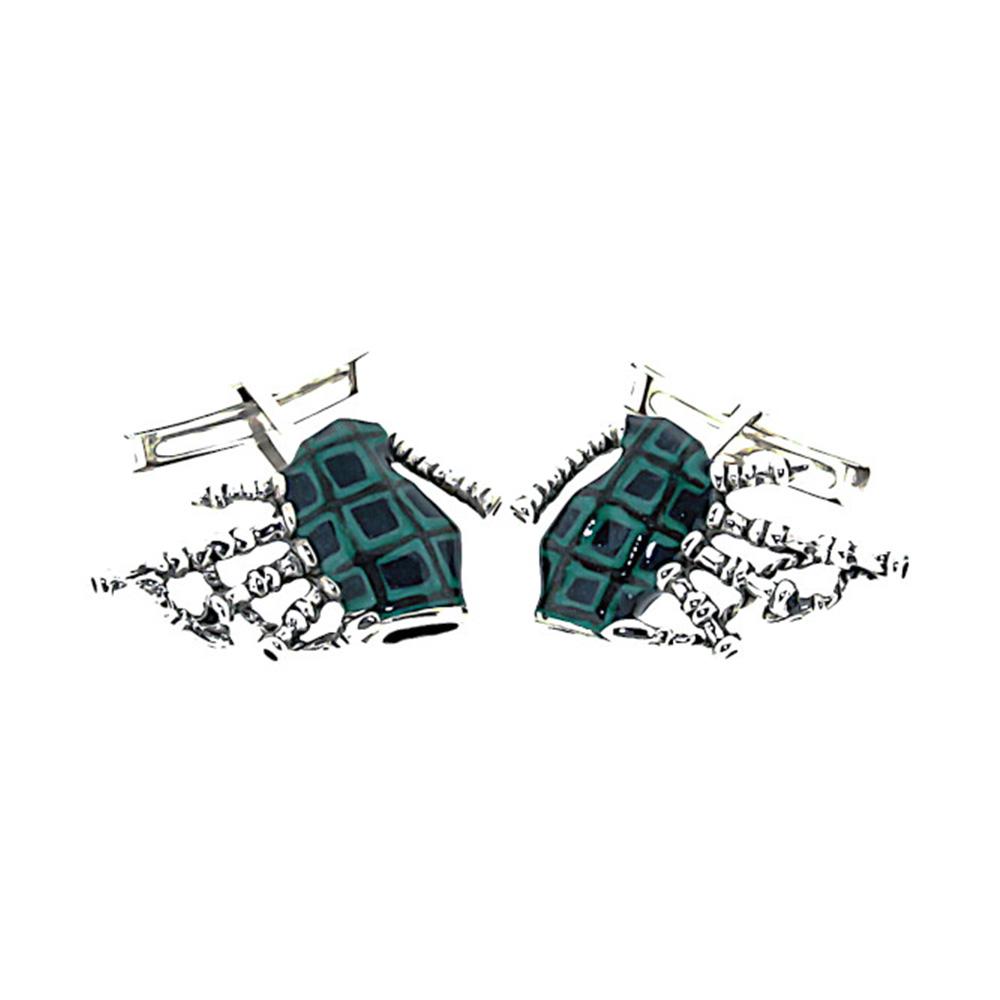 Bagpipe cufflinks 925 silver - Italian craftsmanship - SATURNO