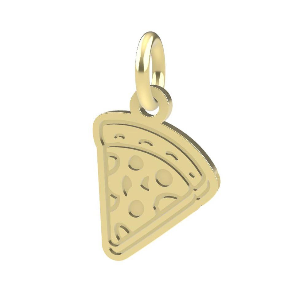 18kt yellow gold Pizza pendant - DEDIE