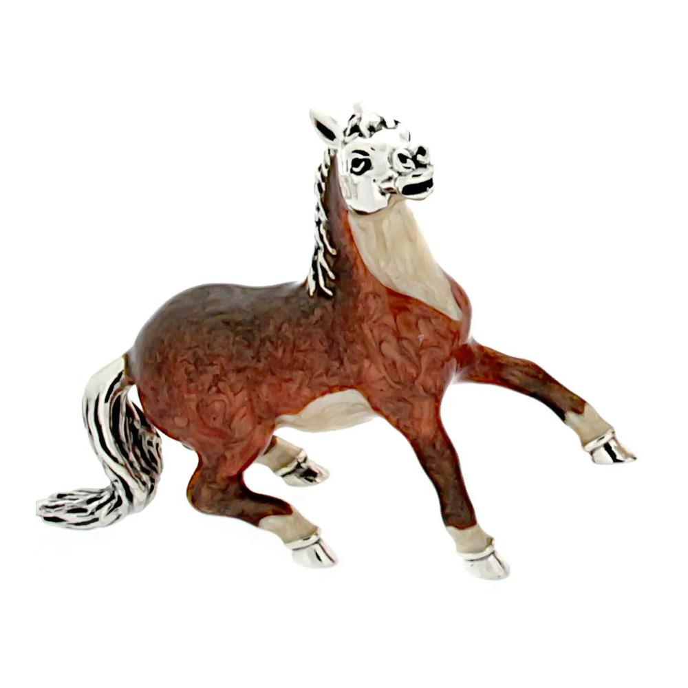 Enamel horse silver ornament Saturno ST110-2 - SATURNO