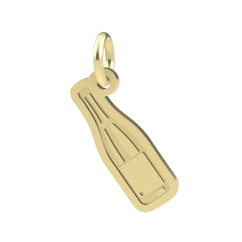 18kt yellow gold Wine Bottle pendant - DEDIE