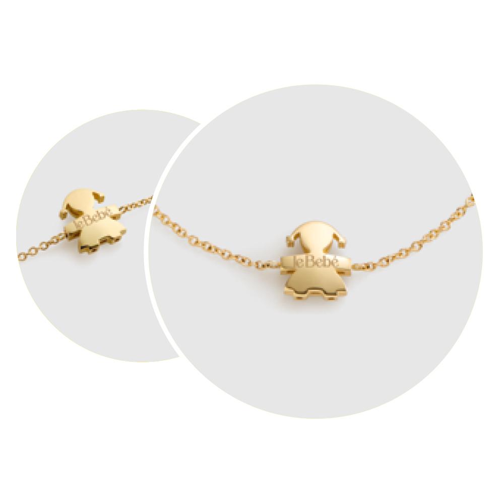 leBebe LBB907 bracelet girl silhouette 18kt yellow gold - LE BEBE