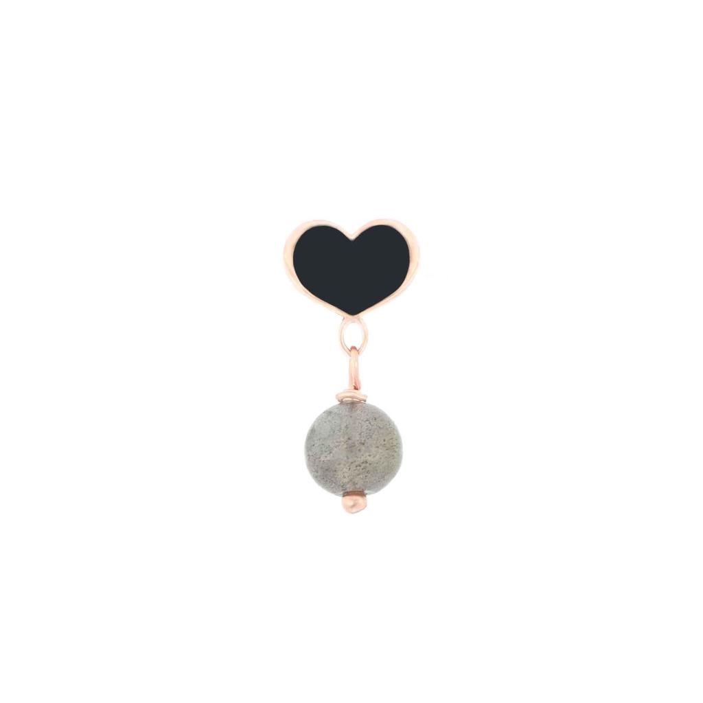 Maman et Sophie gray heart lobe earring ORCSD4LBP - MAMAN ET SOPHIE