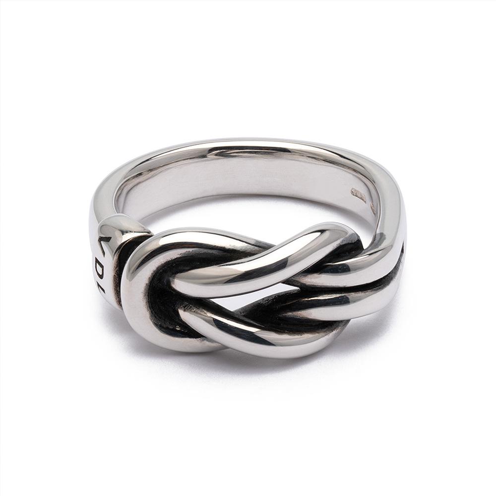 Reef knot ring 925 silver - VALENTINO DI LEONARDO