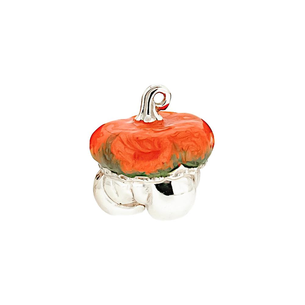 Small glazed pumpkin silver ornament Saturno ST163-3 - SATURNO