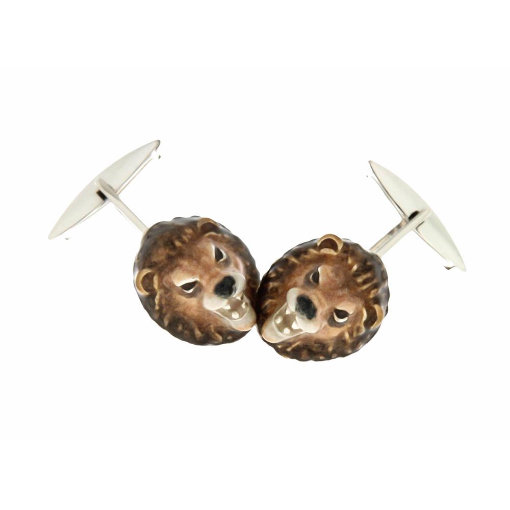 925 silver lion cufflinks - Italian craftsmanship - SATURNO