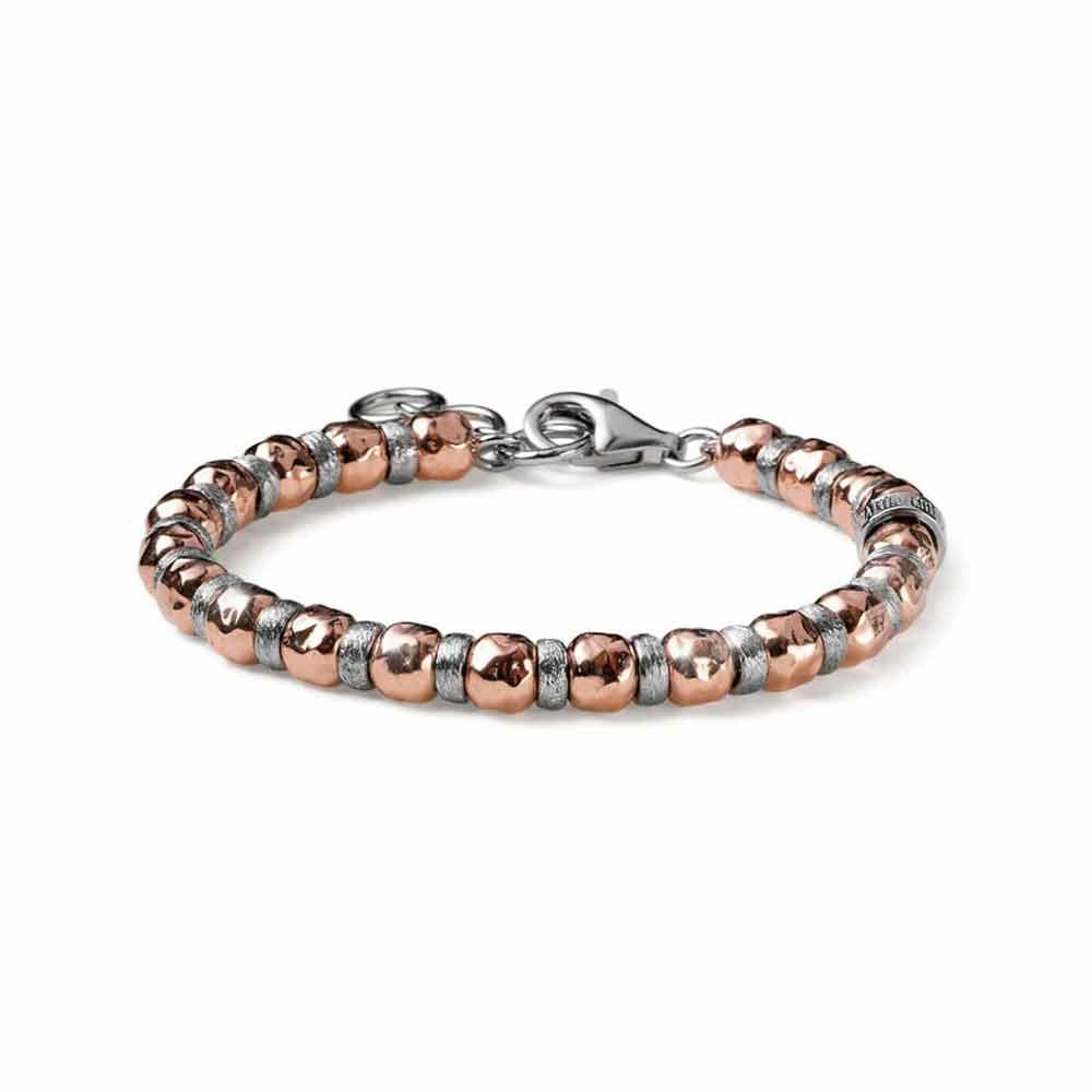 Snake women's bracelet in two-tone silver 16+3 cm - MARIA CRISTINA STERLING