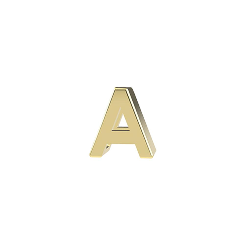 yellow gold Letter A Charm for Dedie Bracelets - DEDIE