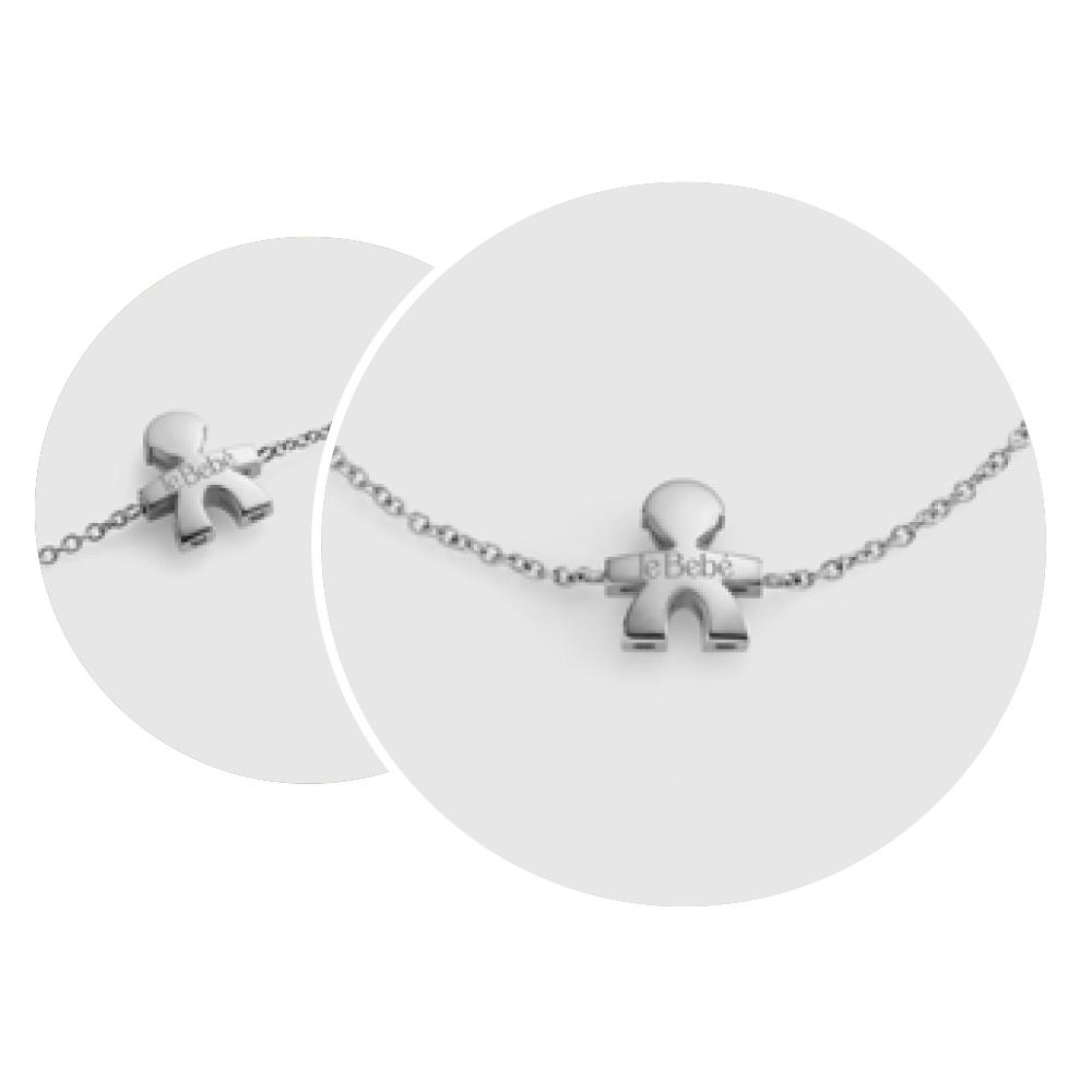 leBebe LBB908 bracelet baby silhouette 18kt white gold - LE BEBE