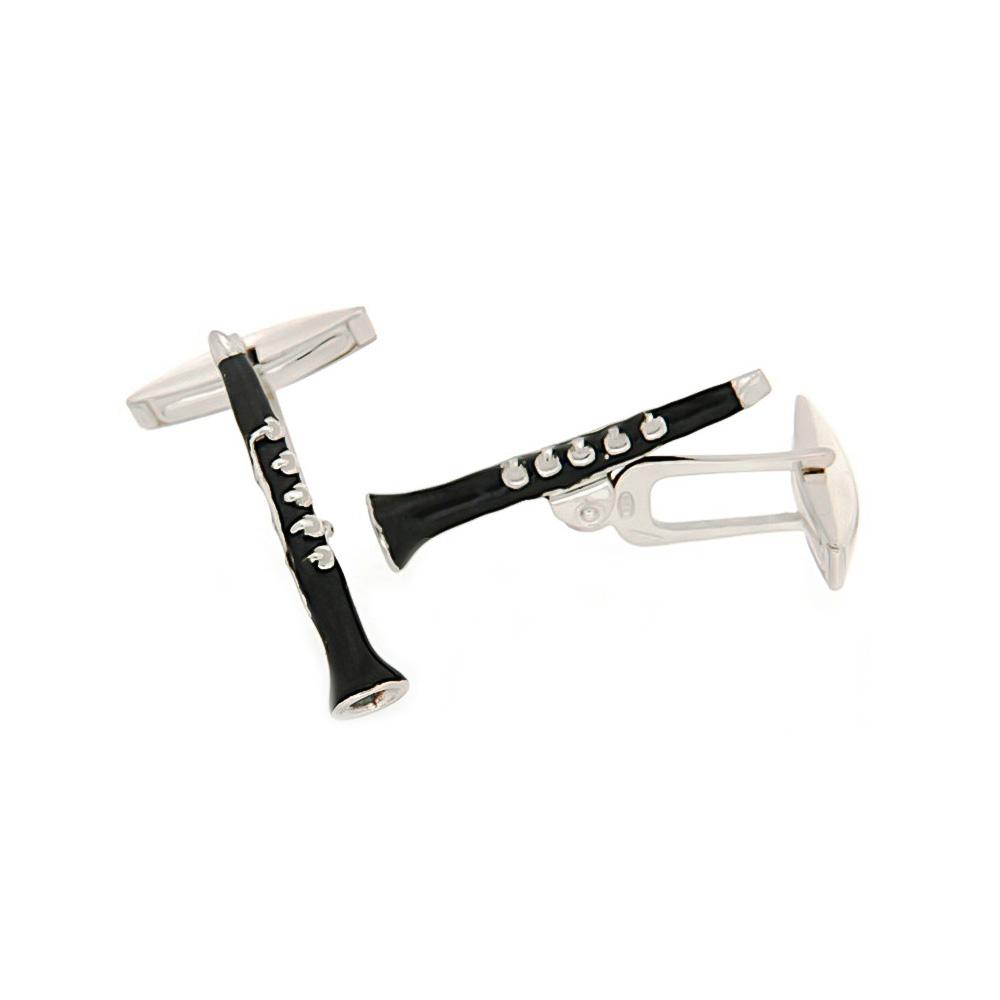 Clarinet Cufflinks in 925 Silver - Handmade - SATURNO