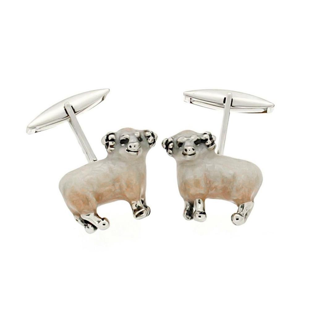 Sheep cufflinks 925 silver - Italian craftsmanship - SATURNO