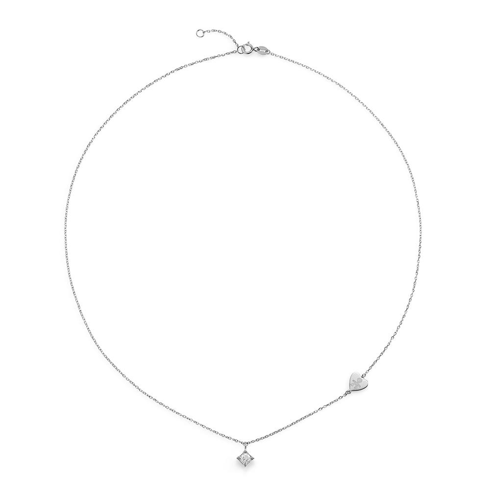 Collana leBebe LBB262 diamante 0,15ct cuore sagoma bimbo - LE BEBE