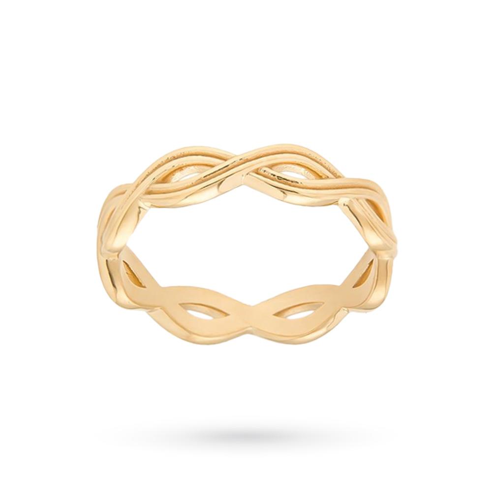 18kt yellow gold handmade woven wedding ring - CICALA