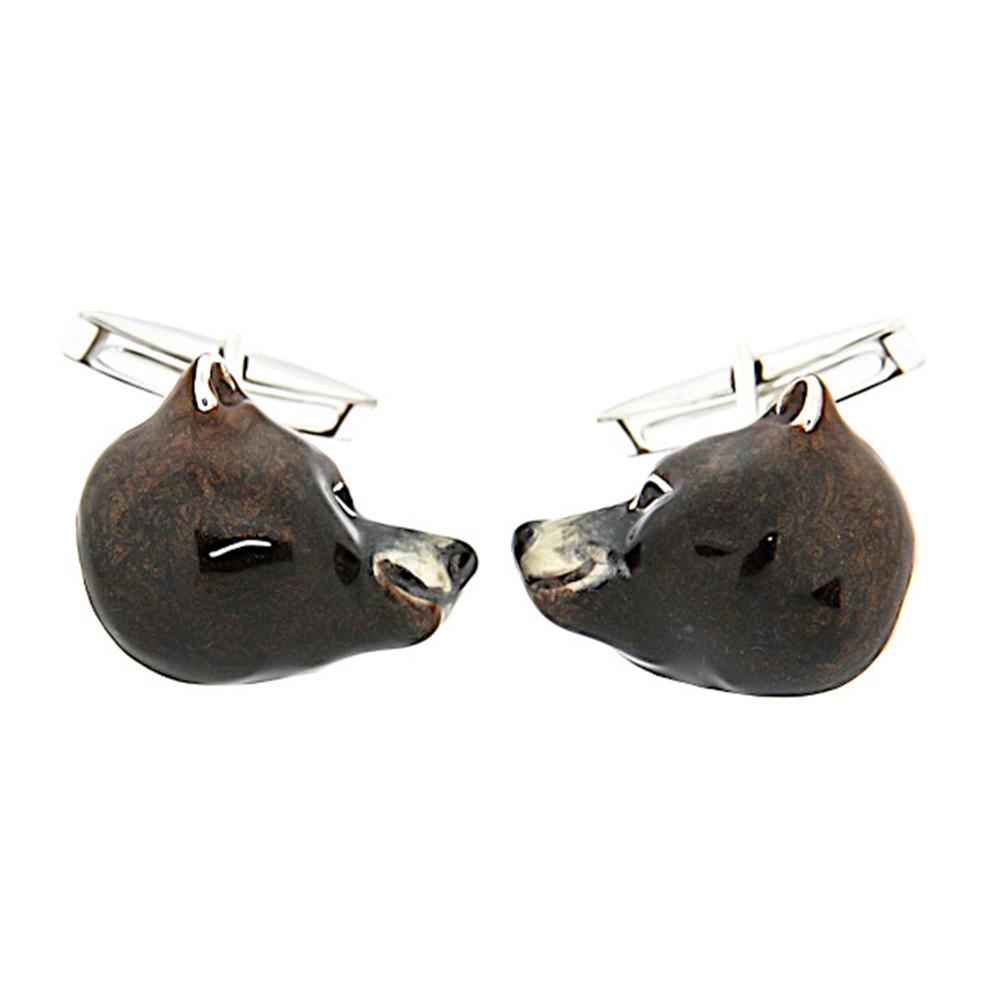 925 Silver Bear Cufflinks - Handmade - SATURNO