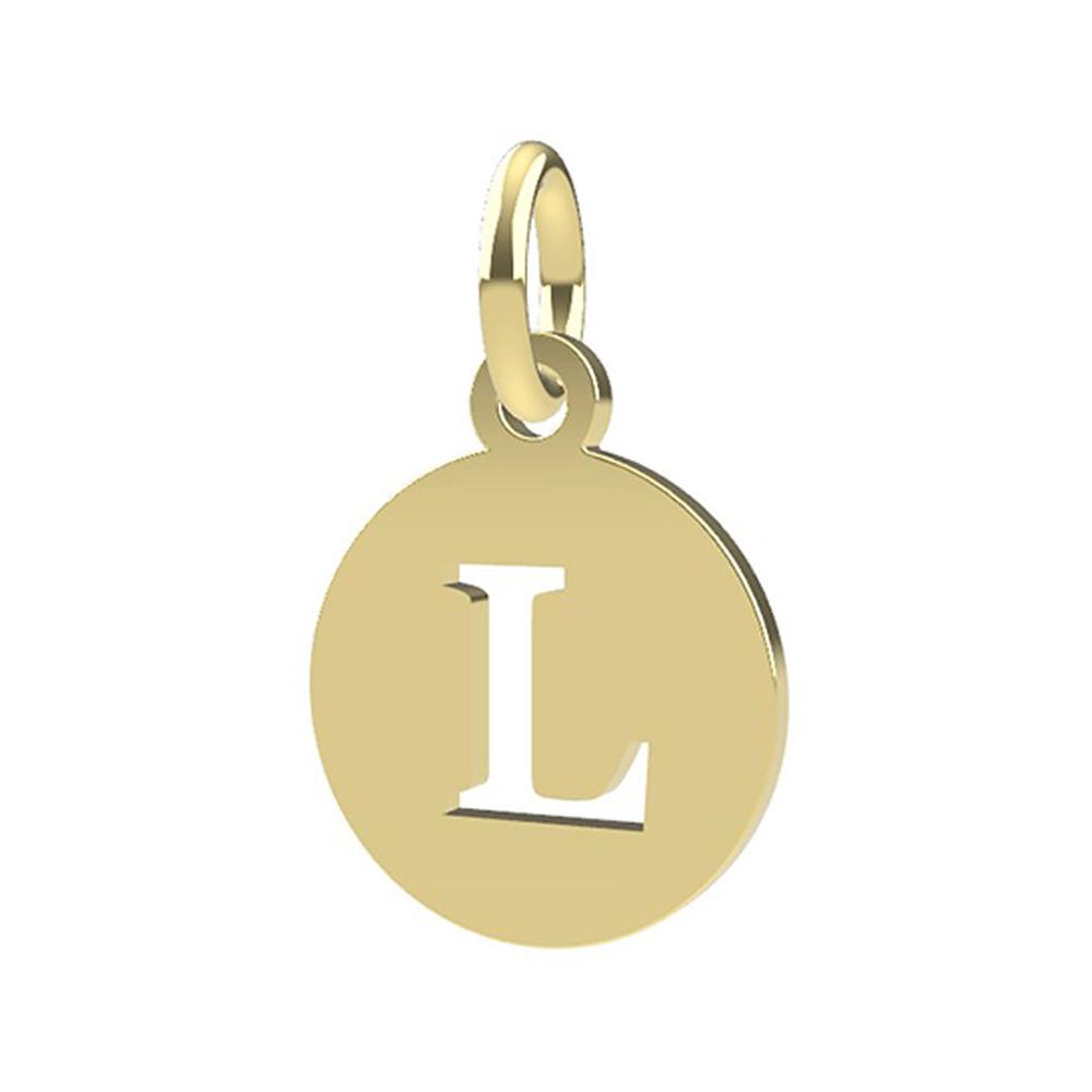 18kt yellow gold Letter L pendant - DEDIE