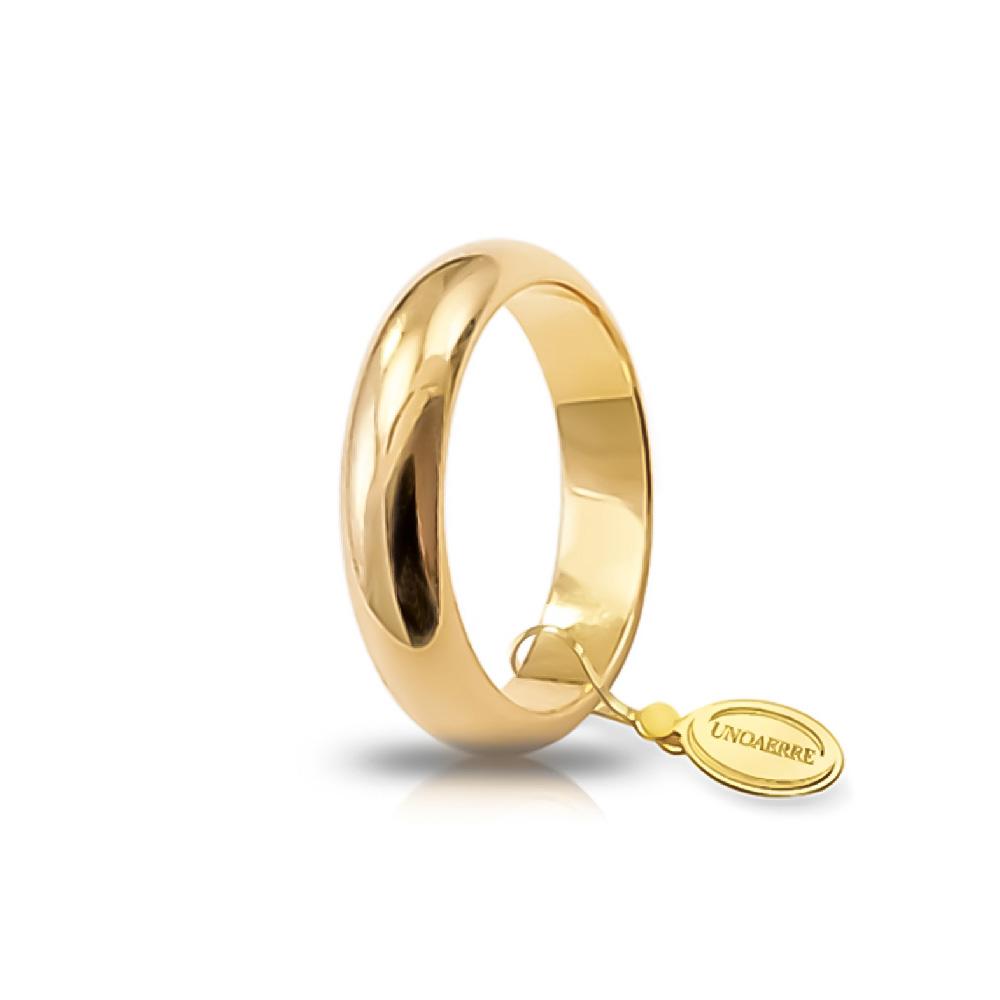 Classic Wedding Ring gr.8 in yellow gold - UNOAERRE