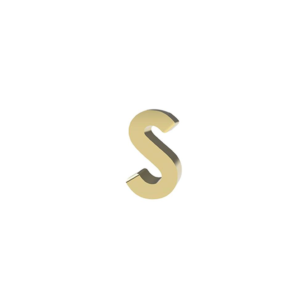 yellow gold Letter S Charm for Dedie Bracelets - DEDIE