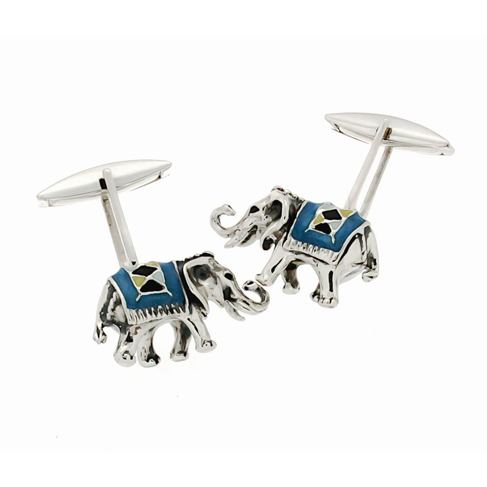 Elephant cufflinks 925 silver - Italian craftsmanship - SATURNO